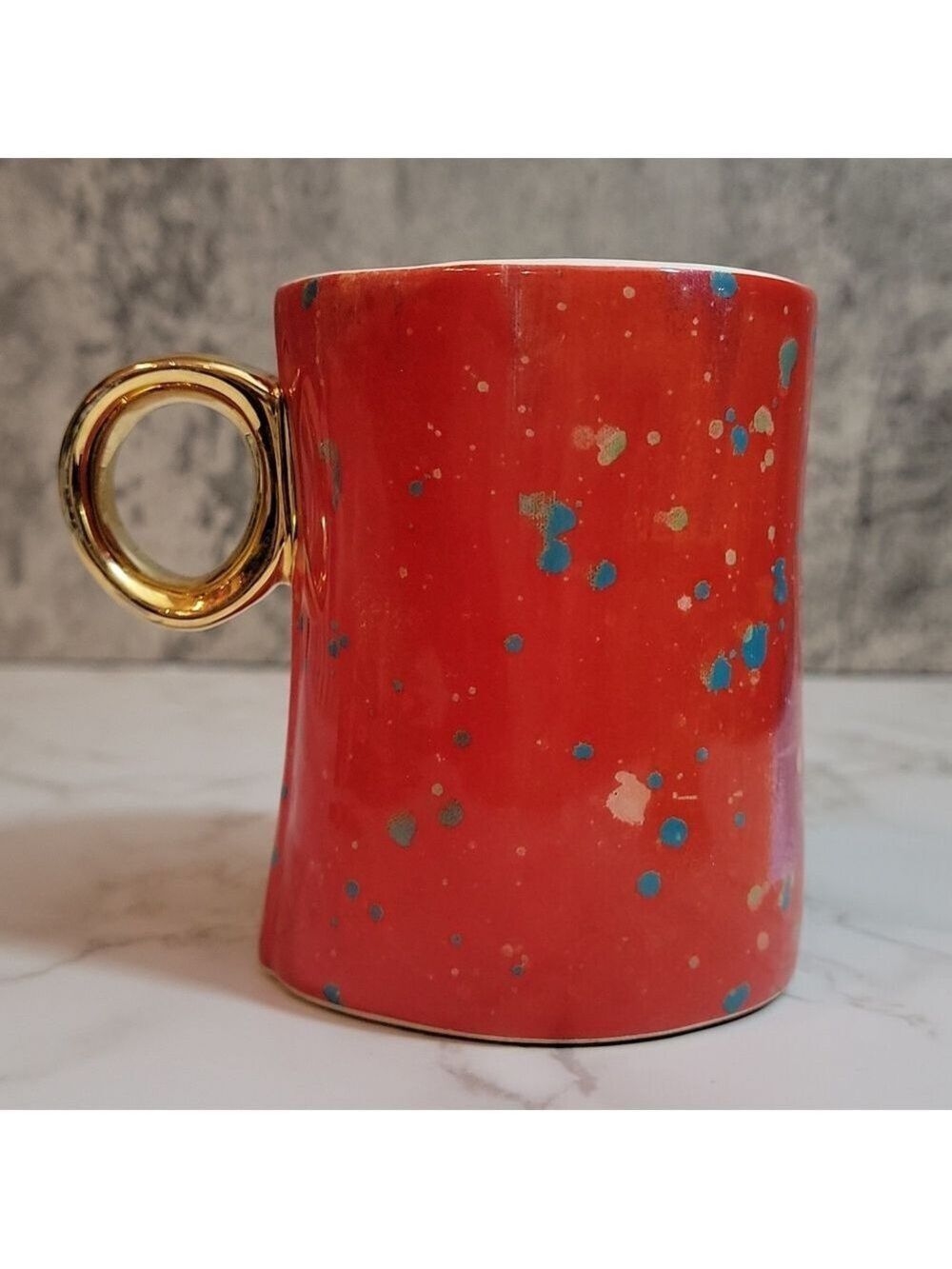 Anthropologie Lauren Carlson Walcott Pink Deer Fauna Mug - Picture 3 of 7